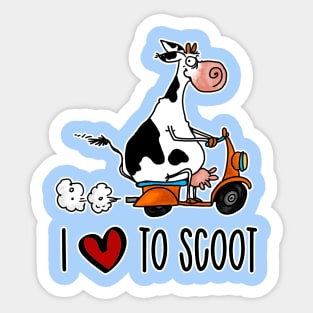 I Love To Scoot Sticker